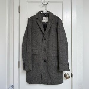 Frank and Oak Mens Wool Herringbone Coat - Size 38R